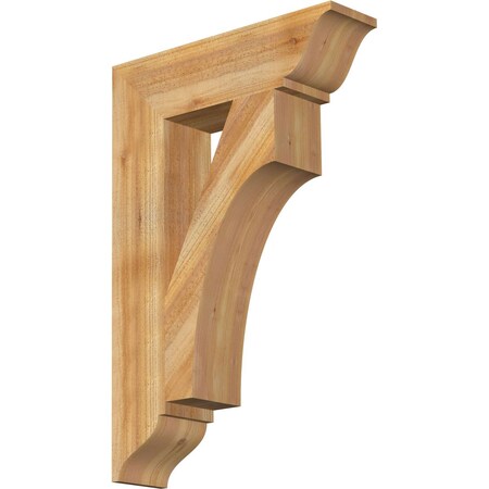 Ekena Millwork Westlake Traditional Rough Sawn Bracket, Western Red Cedar, 6"W x 24"D x 36"H BKT06X24X36WTL01RWR